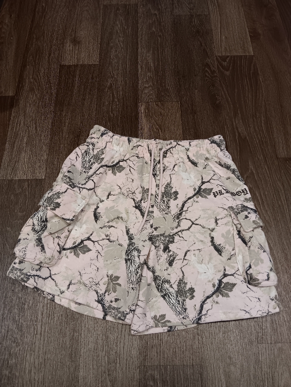PLAYBOY Pink Camo Tree-Print Cargo Shorts